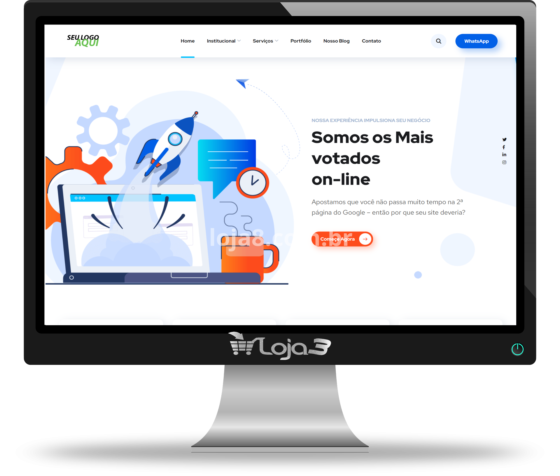 Script WordPress responsivo criado para agencia de seo Marketing digital 2024